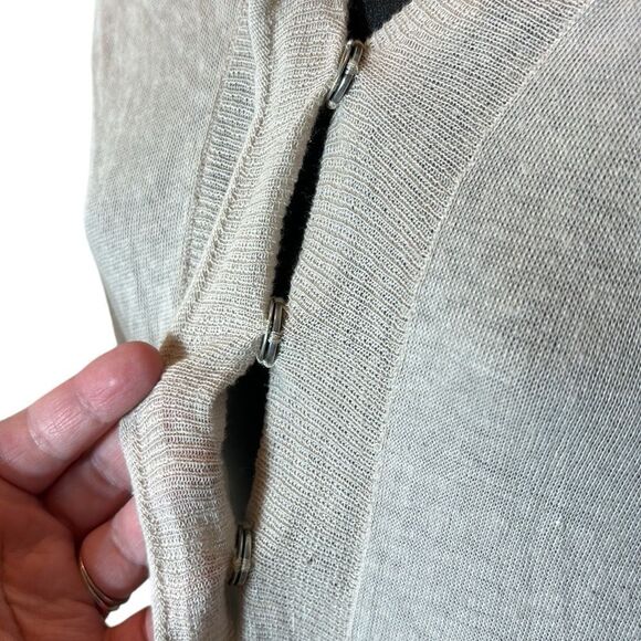 Johnny was Pete & Greta long sleeve hooded knit midi dress button front lg - Picture 4 of 6